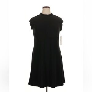 Black Sleeveless Dress with Ruffle Detail